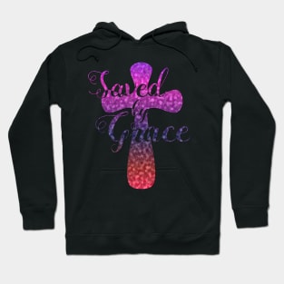 Saved by Grace - Artistic Cross Hoodie